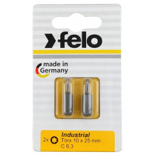 02610036 Бита крестовая Torx 10X25, серия Industrial, 2 шт в блистере 026 100 36 Felo