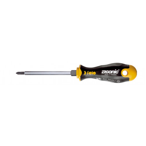 41220340 Отвёртка серия 412 Ergonic, PH2х100 с шестигранником 412 203 40 Felo