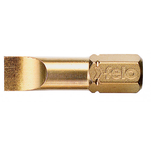 02061080 Бит 1/4", с алм.напылением, SL 1,2х6,5х25, серия 020 С 6,3 TIN 020 610 80 Felo